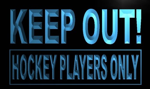 Keep out Hockey Players Only LED Neon Light Sign